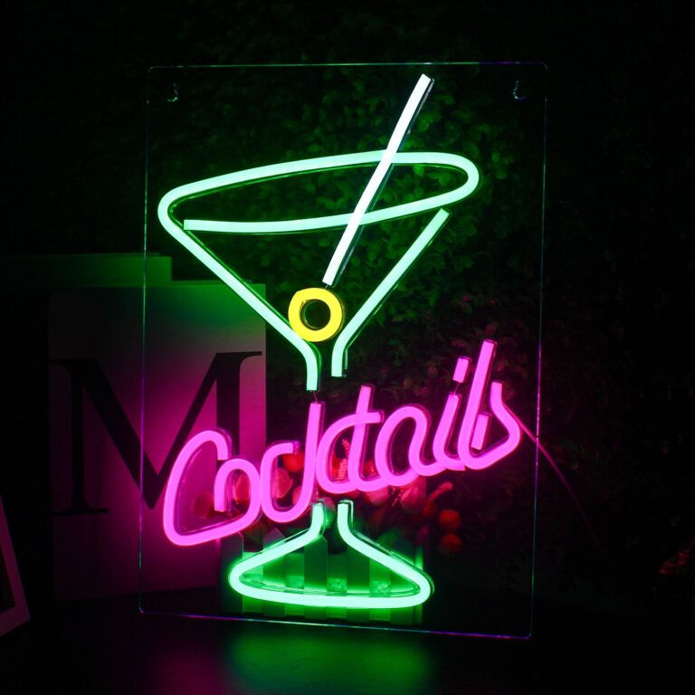 Panneau néon en acrylique à LED pour cocktail, Bar, Club, bière, éclairage décoratif mural pour hôtel, Pub, café, fête d'anniversaire, chambre d'adolescent 4