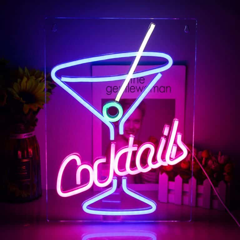 Panneau néon en acrylique à LED pour cocktail, Bar, Club, bière, éclairage décoratif mural pour hôtel, Pub, café, fête d'anniversaire, chambre d'adolescent 1
