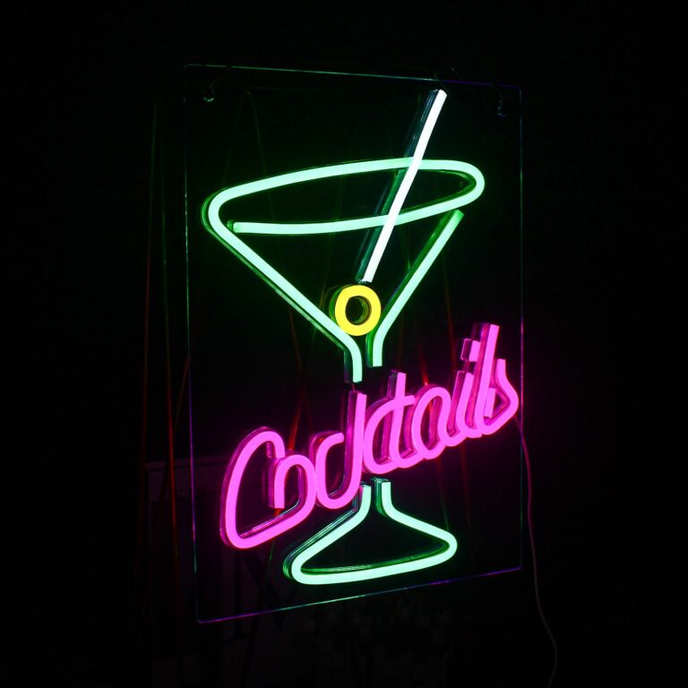 Panneau néon en acrylique à LED pour cocktail, Bar, Club, bière, éclairage décoratif mural pour hôtel, Pub, café, fête d'anniversaire, chambre d'adolescent 5